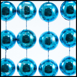22mm Beads 48" Metallic Light Blue