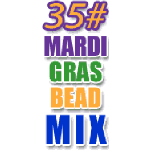 35 lb. Mardi Gras Bead Mix