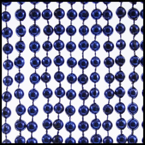 7mm Beads 33" Metallic Navy Blue