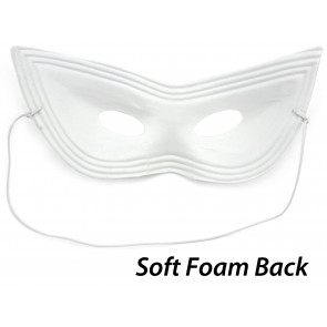 Satin Cat Eye Mask: White