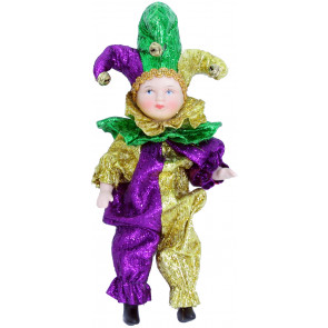 9" Porcelain Mardi Gras Doll
