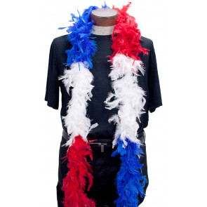 Feather Boa: Red, White & Blue Sections