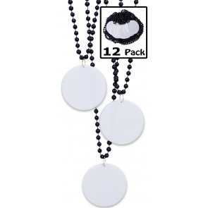 Blank Disc Beads: 7mm 33" Black (12)