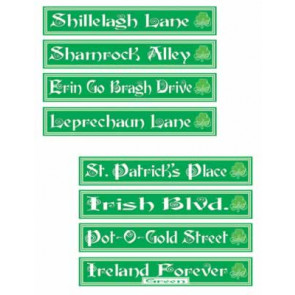 St. Patrick's Day Street Sign Cutouts (4)