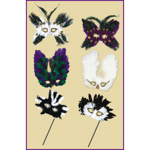12 Feather Masks: Ultima Assortment