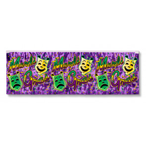 Purple Mardi Gras Fringe Banner