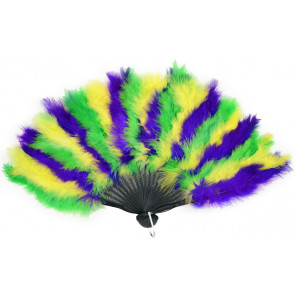 Mardi Gras Feather Fan