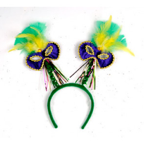 Mardi Gras Feather Mask Boppers