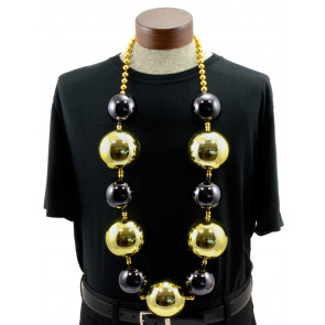 Big Balls Necklace: Black & Gold