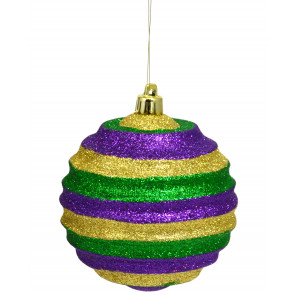 PGG Glitter Groove Ball Ornament: 100MM