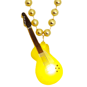 Light-Up Guitar on Beads Necklace