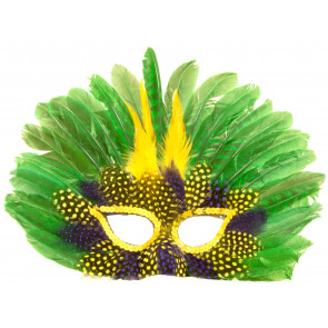 Spotted Mardi Gras Peacock Mask