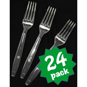 Plastic Forks: Clear (Pack of 24)