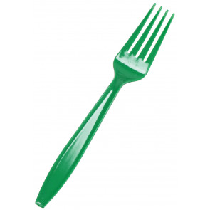 Plastic Forks: Green (Pack of 24)