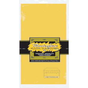 54" x 108" Plastic Tablecover: Yellow