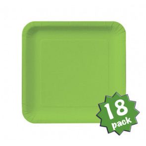 7.25" Square Lunch Plates: Fresh Lime (18)