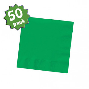 3-Ply Beverage Napkins: Emerald Green (50)