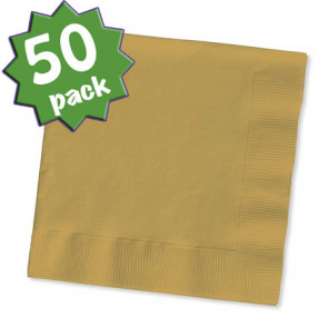 3-Ply Lunch Napkins: Glittering Gold (50)