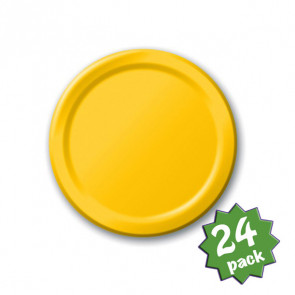6.75" Lunch Plates: School Bus Yellow (24)