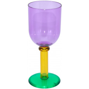 Acrylic Mardi Gras Wine Glass