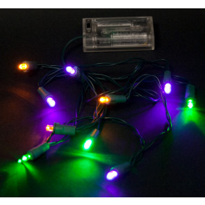 Battery Lights: 10 LED Mardi Gras