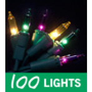 Mini Mardi Gras Lights: 100-Light