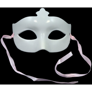Plastic Crown Eye Mask: White/Pink