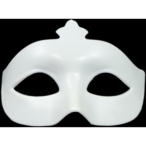 Plastic Crown Eye Mask: White