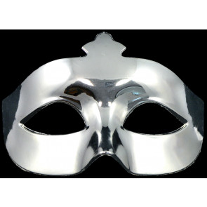 Plastic Crown Eye Mask: Silver/Cream