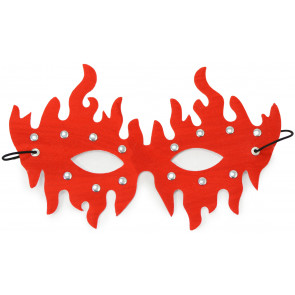 Studded Red Flame Mask