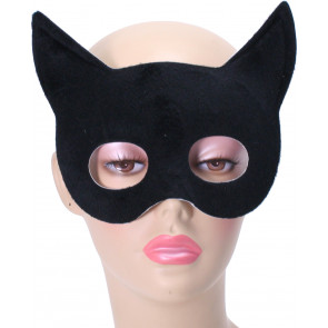 Black Velvet Cat Shape Mask