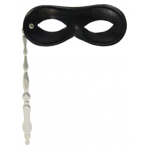 Metallic Domino Stick Mask: Black