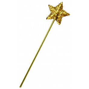 Sequin Star Wand: Gold