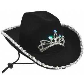 Flashing Cowboy Hat: Black