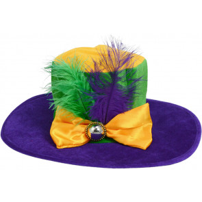 Ladies Wide Brimmed Mardi Gras Hat