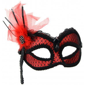 Deluxe Red Lace Mask