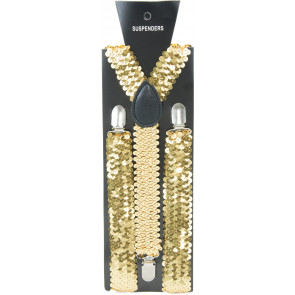 Sequin Suspenders: Gold