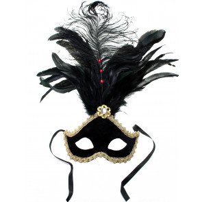Black Velvet Indian Princess Mask