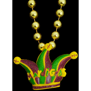 Light-Up Jester Hat on Beads Necklace