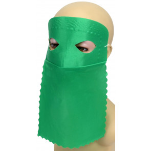 Satin Domino Drape Mask: Green