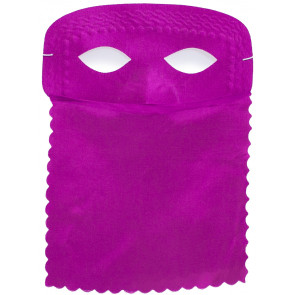 Satin Domino Drape Mask: Purple