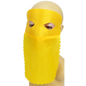 Satin Domino Drape Mask: Yellow