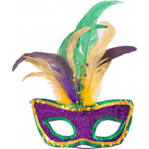 PGG Glitter, Sequin & Feather Mask