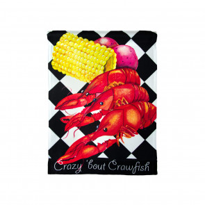 Crazy Bout Crawfish Garden Flag
