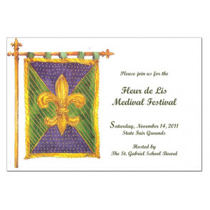 Fleur de Lis Coat of Arms Invitation