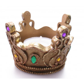 Jeweled Crown Votive Holder