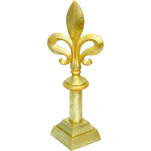 Fleur De Lis Column: Gold