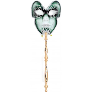 Venetian Emerald Stick Mask