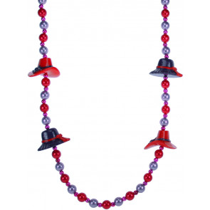 Purple & Red Hat Society Necklace