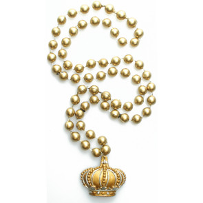 Matte Gold Crown Necklace